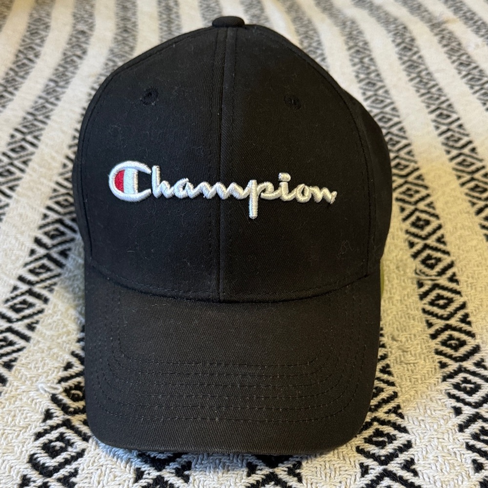 Champion Black Cap with Logo